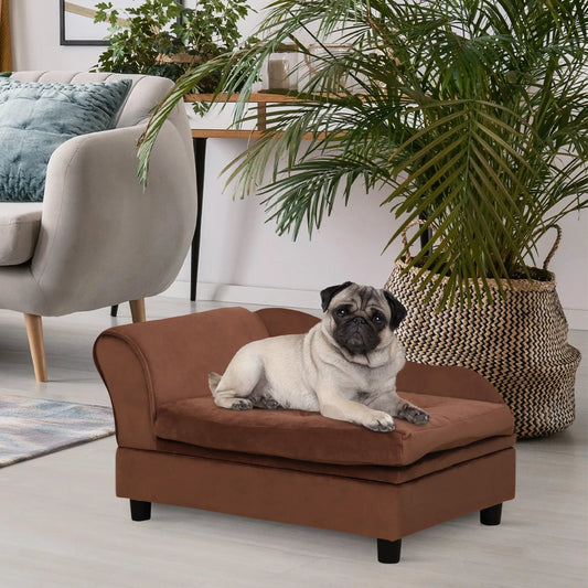 PawHut Luxury Fancy Dog Bed for Small Dogs with Hidden Storage by HouseOfZazla