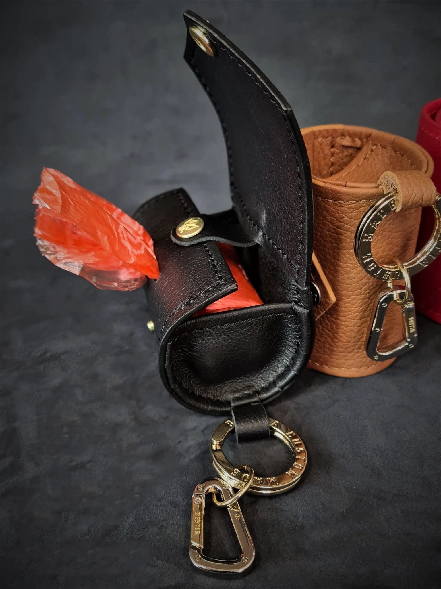 Bestia Designer Italian Nappa Leather Poop Bag Holder Case by Bestia Dog Gear