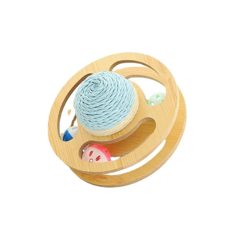 Premium Sisal Cat Scratcher Ball Interactive Hanging Toy For Home by Pet Zen