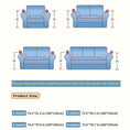 Load image into Gallery viewer, Chenille Fabric Sofa Cover by topspet, blue, non-slip universal protector for 1–4 seat sofas.
