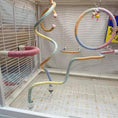 Load image into Gallery viewer, Aurora Featherz Gradient Bird Rope Perch Stand For Cage Accessories by Sell My Stuff
