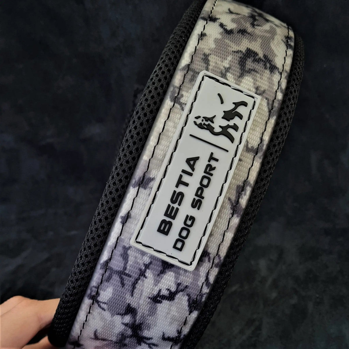 BESTIA DOG SPORT COLLAR GREY CAMO - Pet Collars & Harnesses from Bestia Dog Sport