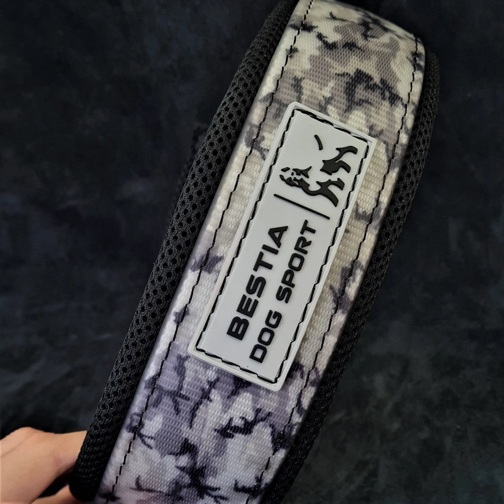 BESTIA DOG SPORT COLLAR GREY CAMO - Pet Collars & Harnesses from Bestia Dog Sport
