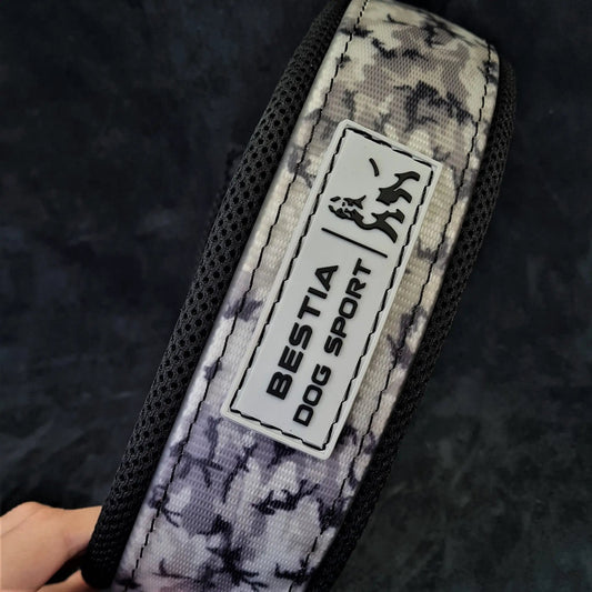 BESTIA DOG SPORT COLLAR GREY CAMO - Pet Collars & Harnesses from Bestia Dog Sport