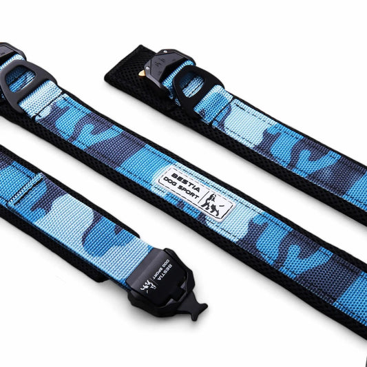 BESTIA DOG SPORT FAST RELEASE COLLAR BLUE - Pet Collars & Harnesses from Bestia Dog Sport
