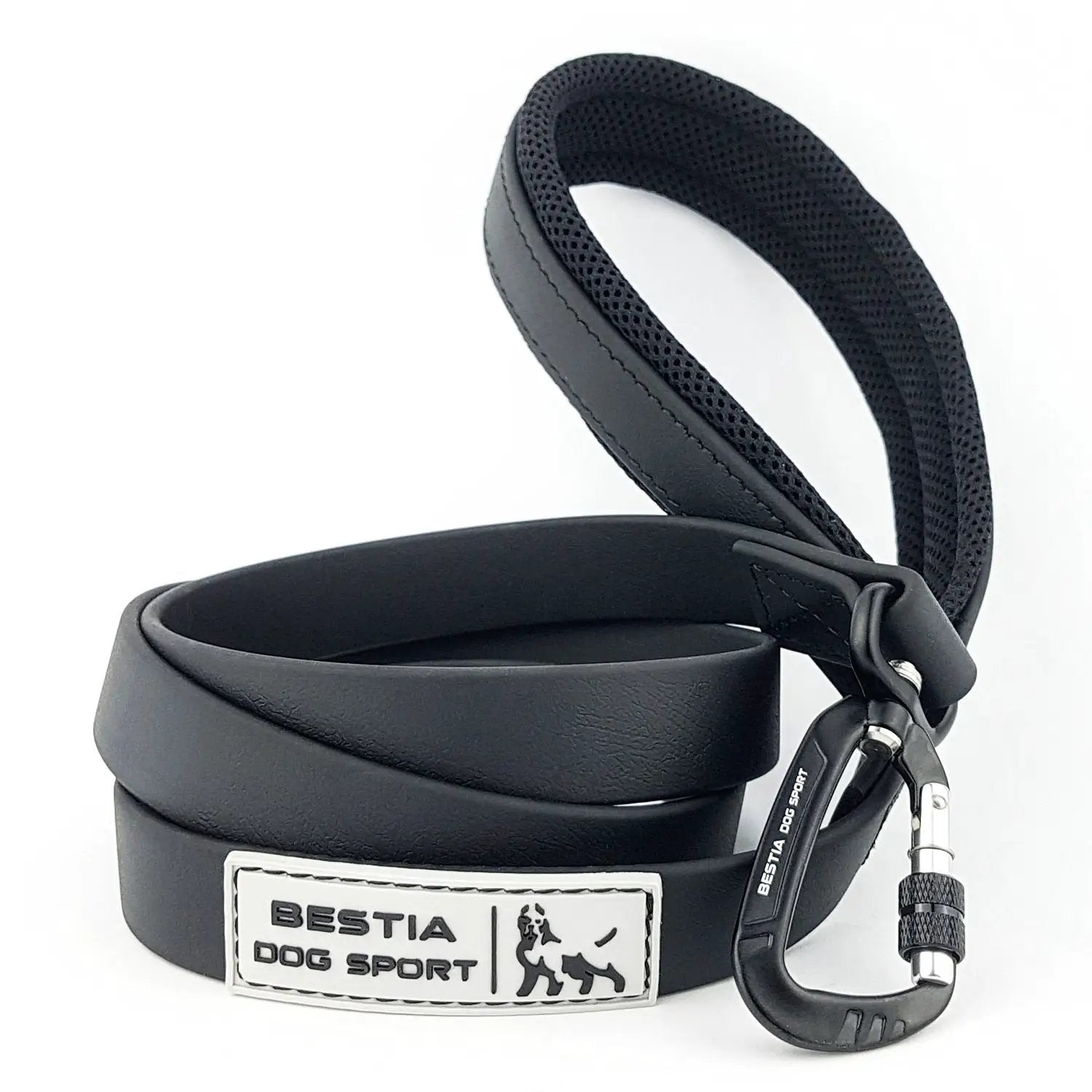 Bestia Ultra Heavy Duty Tactical Dog Leash 5 Feet Padded Handle Screw Lock Carabiner 880 Pounds Capacity by Bestia Dog Sport