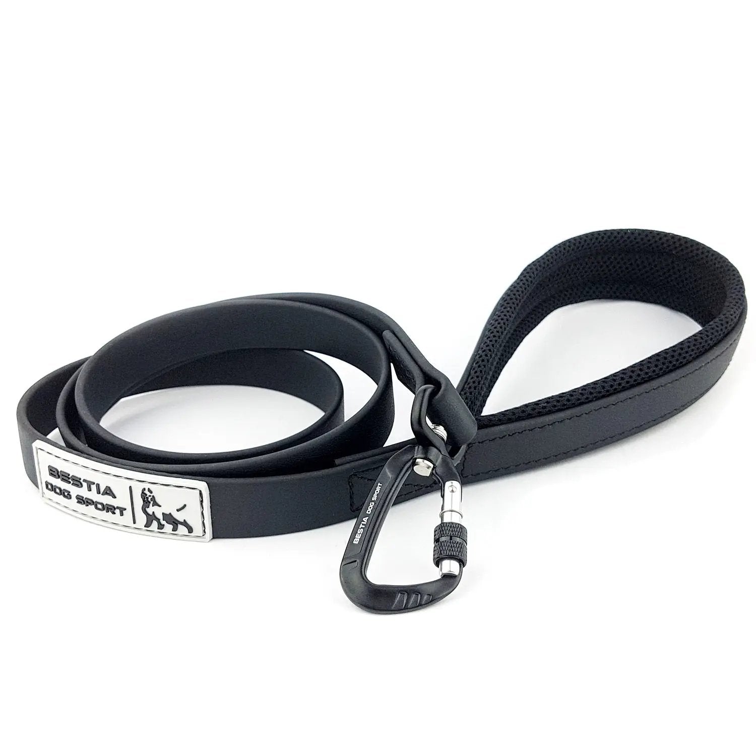 Bestia Ultra Heavy Duty Tactical Dog Leash 5 Feet Padded Handle Screw Lock Carabiner 880 Pounds Capacity by Bestia Dog Sport