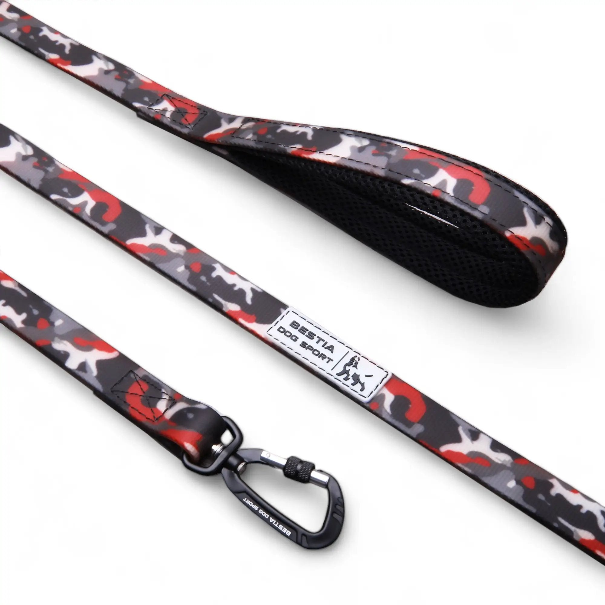 Bestia Ultra Heavy Duty Tactical Dog Leash 5 Feet Padded Handle Screw Lock Carabiner 880 Pounds Capacity by Bestia Dog Sport