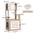 Charger l'image dans la visionneuse de la galerie, Cat Tree with Litter Box Enclosure and Large Hammock by HouseOfZazla
