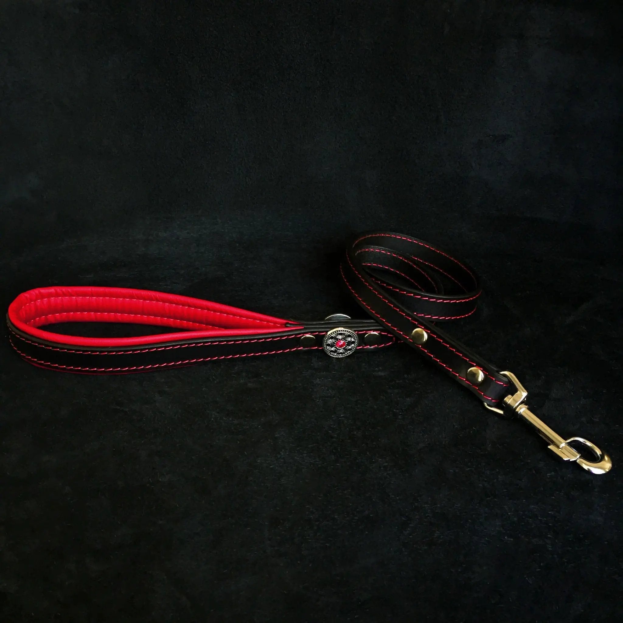 'Bijou'' harness Black & Red for big dogs - Pet Collars & Harnesses from Bestia Dog Gear