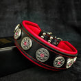 Load image into Gallery viewer, "Bijou" collar black & red - Pet Collars & Harnesses from Bestia Dog Gear
