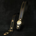 Load image into Gallery viewer, The "Maximus" harness black & gold - Pet Collars & Harnesses from Bestia Dog Gear
