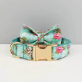 Load image into Gallery viewer, Blue Blossom Floral Harness Lead Set 3 Piece Kit With Removable Bow by DDPaws

