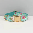 Load image into Gallery viewer, Blue Blossom Floral Harness Lead Set 3 Piece Kit With Removable Bow by DDPaws
