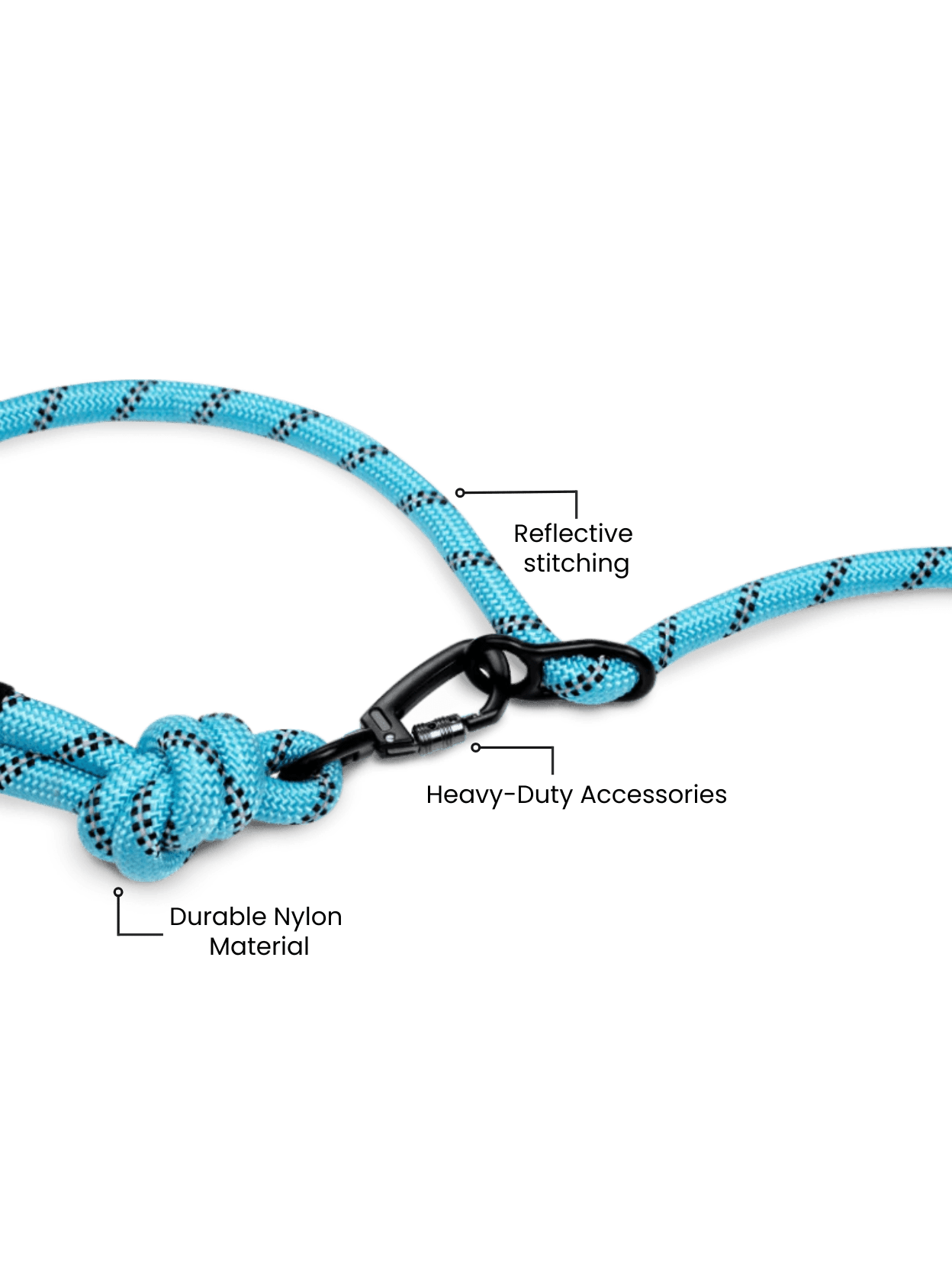 Runners Premium Aqua Blue Hands Free Running Dog Leash With Reflective Straps Six Feet Adjustable by Runner's Athletics