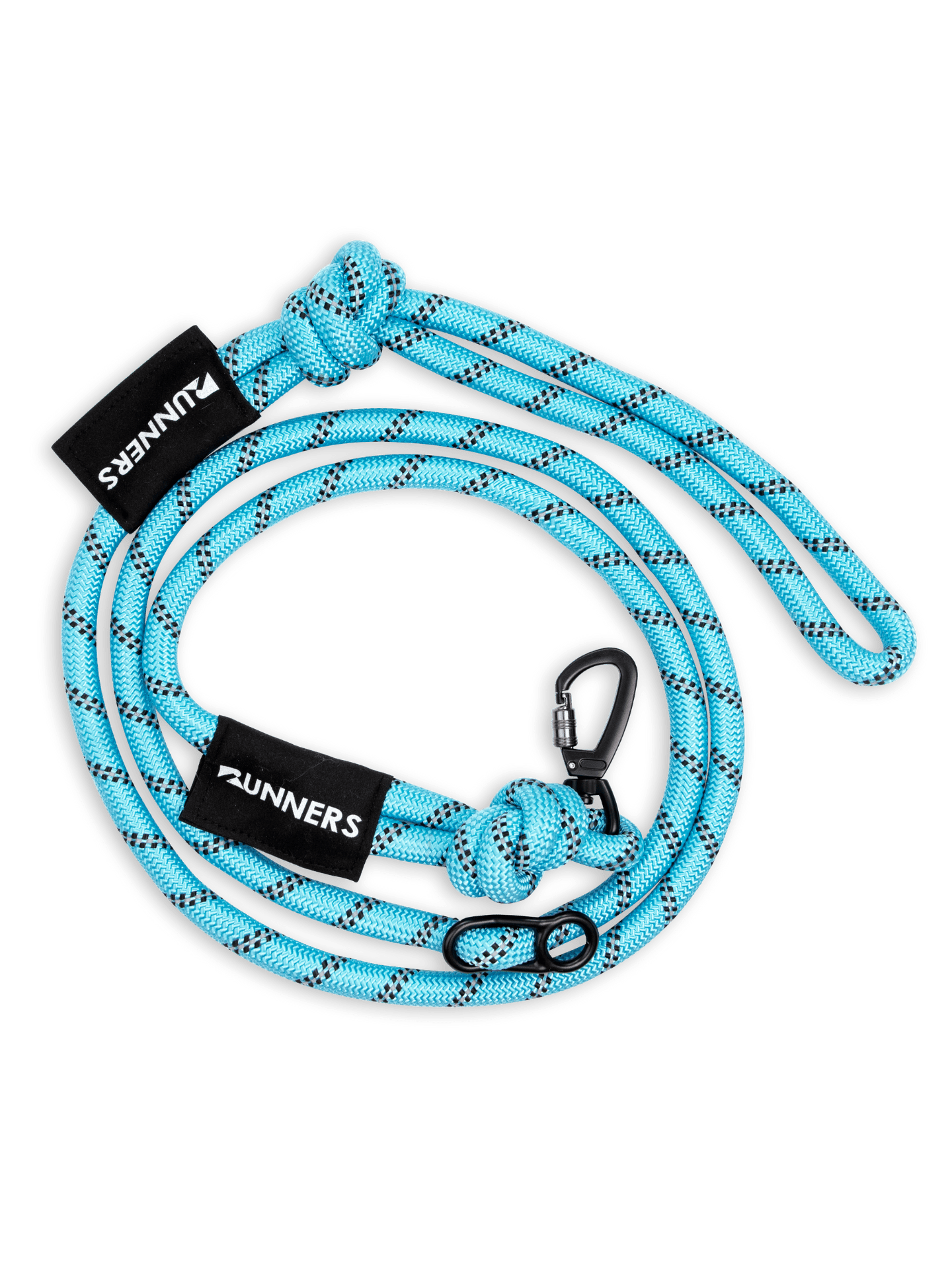 Runners Premium Aqua Blue Hands Free Running Dog Leash With Reflective Straps Six Feet Adjustable by Runner's Athletics