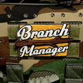 Load image into Gallery viewer, Branch Manager Embroidered Morale Patch 3x2 Inch With Hook Backing by kiloninerpets
