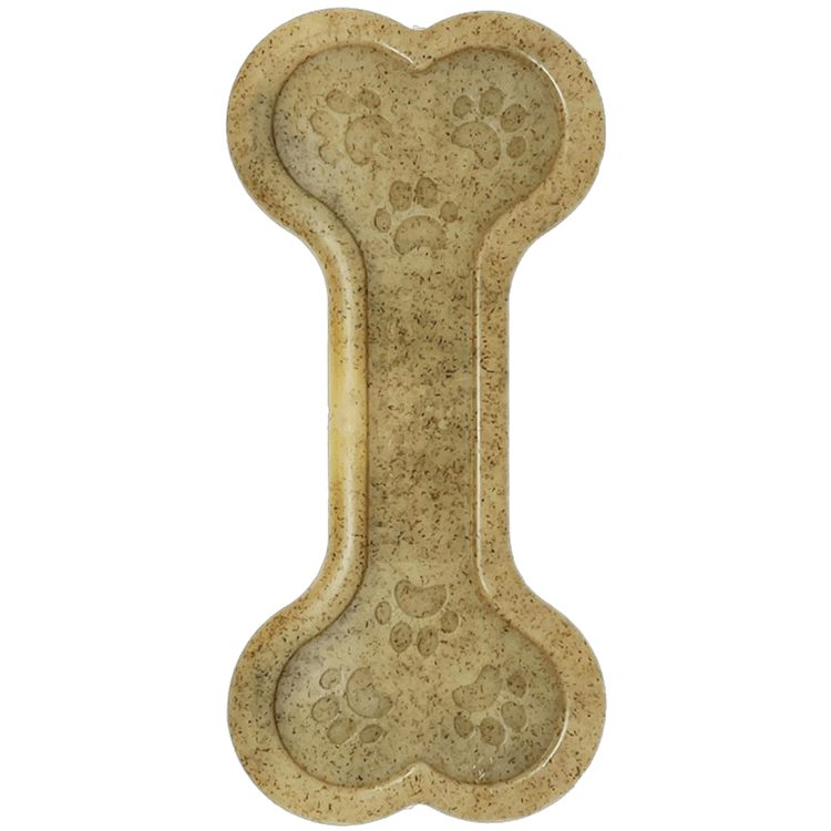 SodaPup Bone eChew nylon dog chew toy in brown, view 2