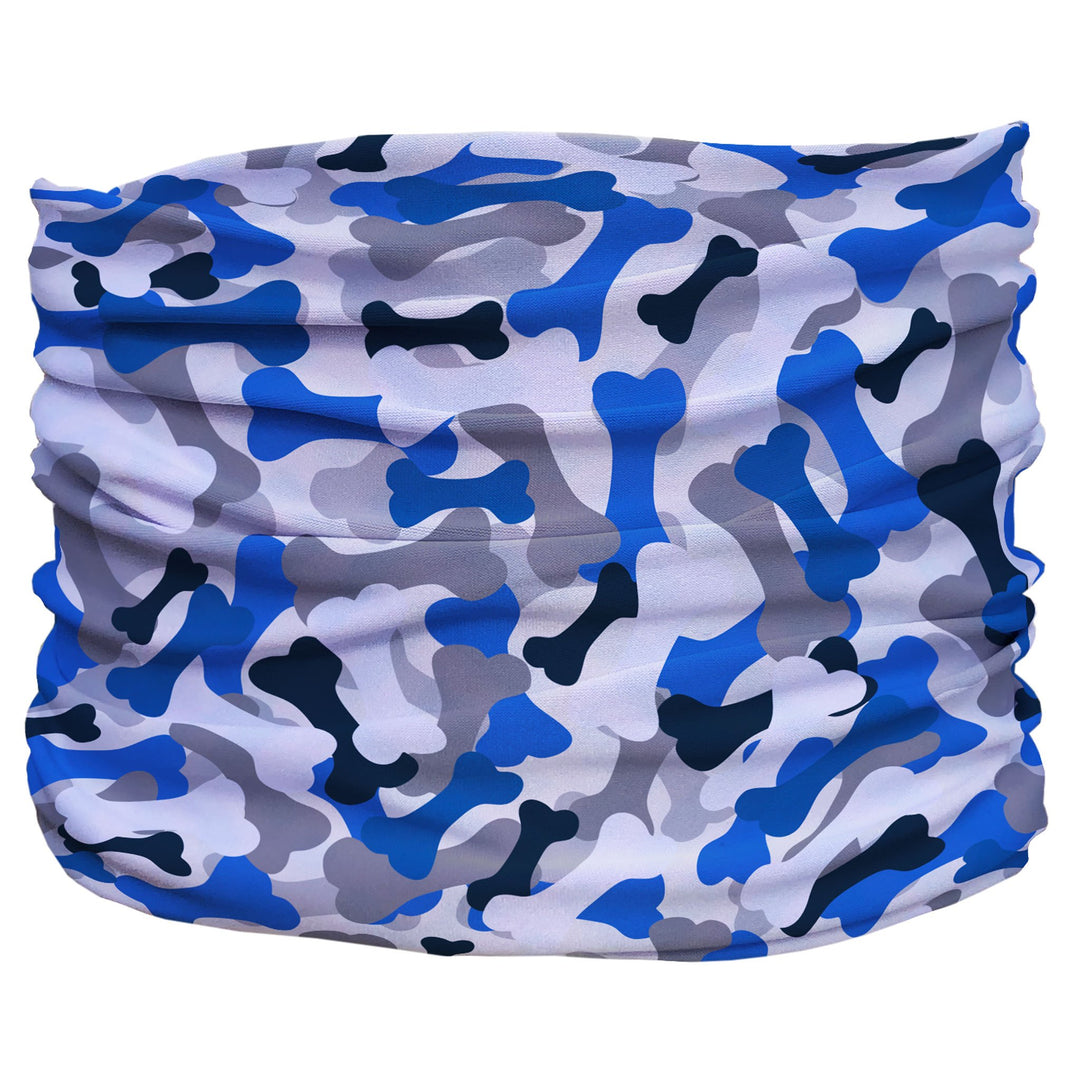 Bone Camo Blue Pup Scruff Dog Bandana