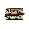 Load image into Gallery viewer, Branch Manager Embroidered Morale Patch 3x2 Inch With Hook Backing by kiloninerpets
