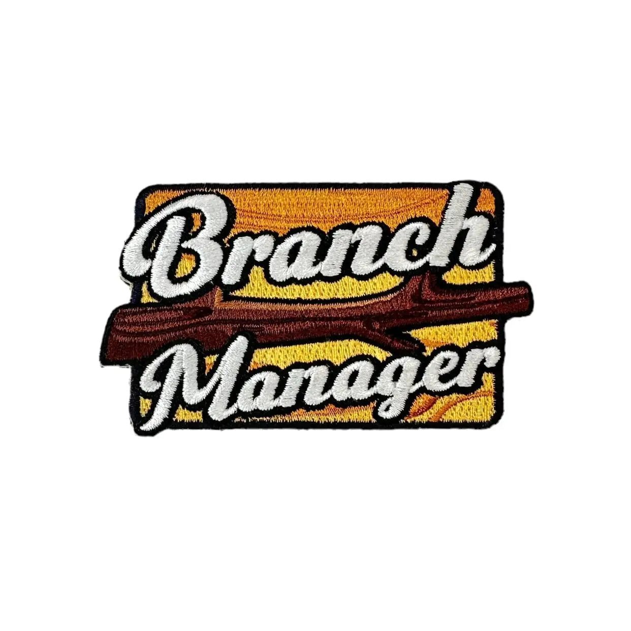 Branch Manager Embroidered Morale Patch 3x2 Inch With Hook Backing by kiloninerpets