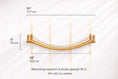 Load image into Gallery viewer, Cat Bridge for Wall by Catastrophic Creations; curved wooden cat perch with lattice rope, 50in long
