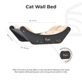Gallery viewerに画像を読み込む, Luxury Modern Curved Cat Wall Bed Perch Black Designed For Climbing And Safe Vantage Point by Enjoy The Wood
