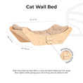 Load image into Gallery viewer, Cat bed wall-mounted wooden frame with beige cushion; Enjoy The Wood B2B cat condo.
