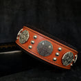 Carica l'immagine nel visualizzatore della galleria, The "Maximus" collar 2.5 inch wide black & silver - Pet Collars & Harnesses from Bestia Dog Gear
