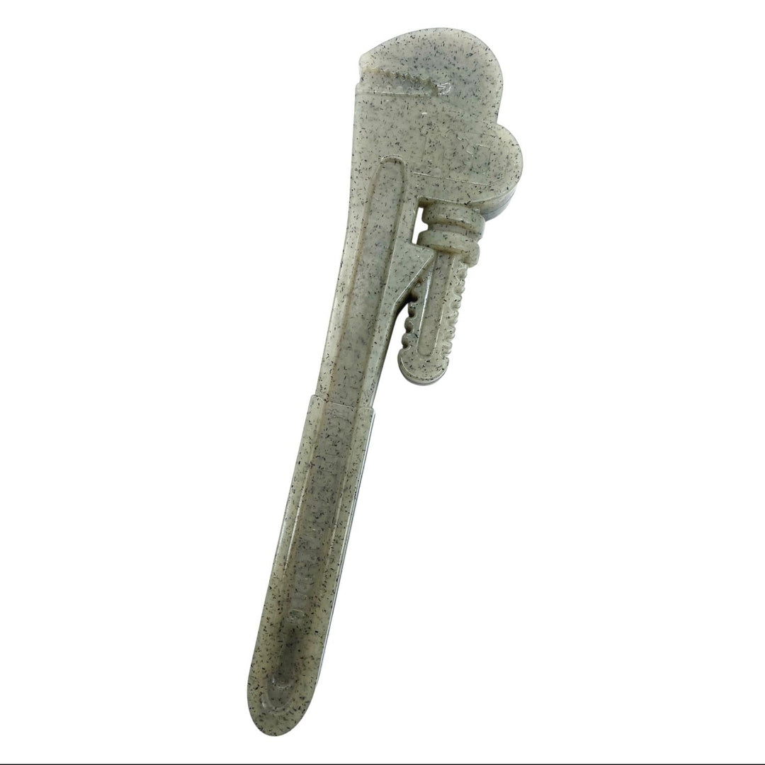 SodaPup Pipe Wrench nylon dog chew toy in yellow or brown, view 3