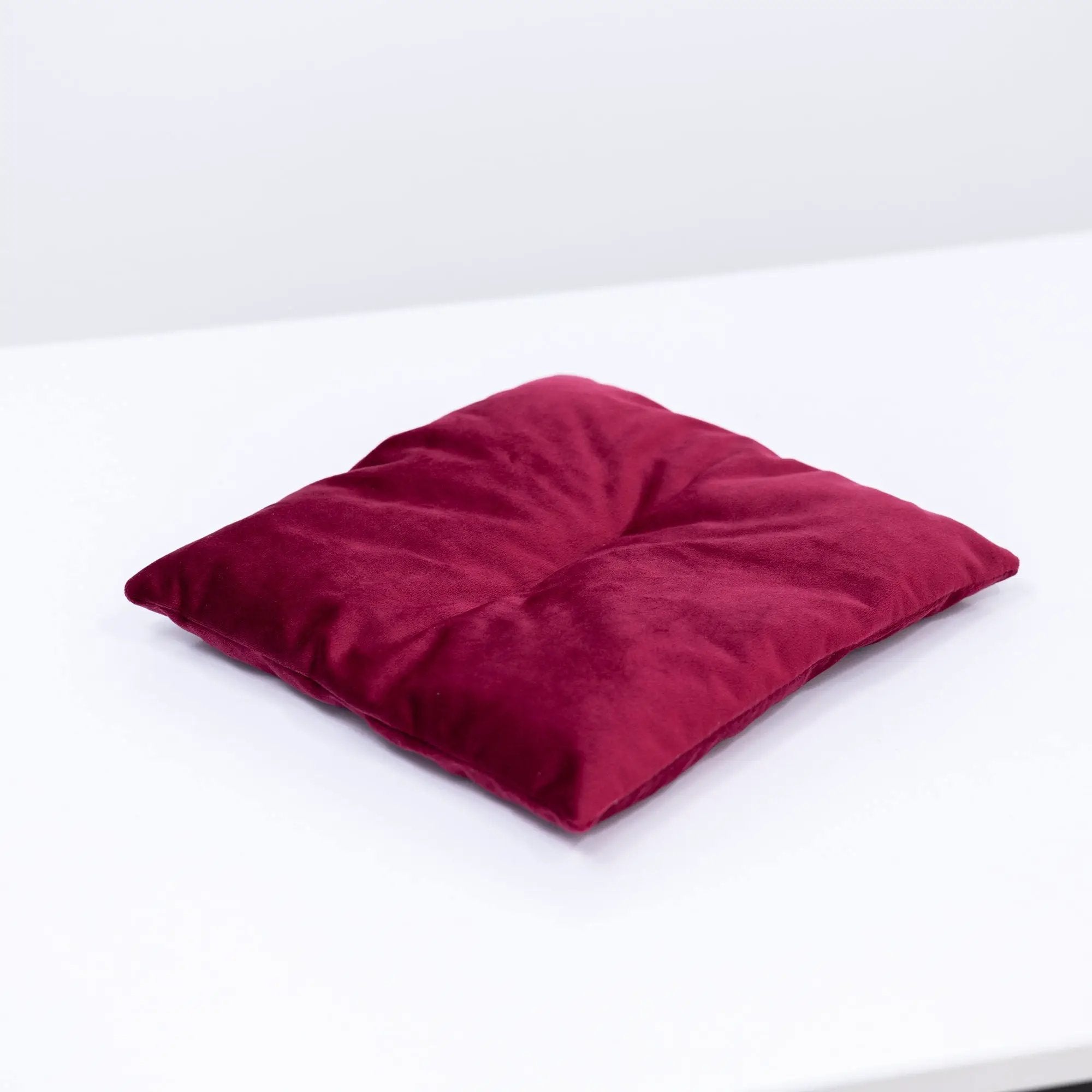 Enjoy The Wood Burgundy Velvet Cat Cushion Pillow For Hexagon Shelves Or Standalone Floor Window Pet Nesting Bed by Enjoy The Wood