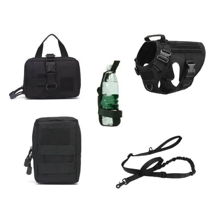 Tactical Dog Harness Pet German Shepherd K9 Training Vest Dog Harness And Leash Set For All Breeds Dogs by My Store
