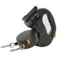 Load image into Gallery viewer, AutoWalk Automatic Double Dog Leash Retractable Telescopic Walking Aid With LED Light Clip by For Animals, With Love
