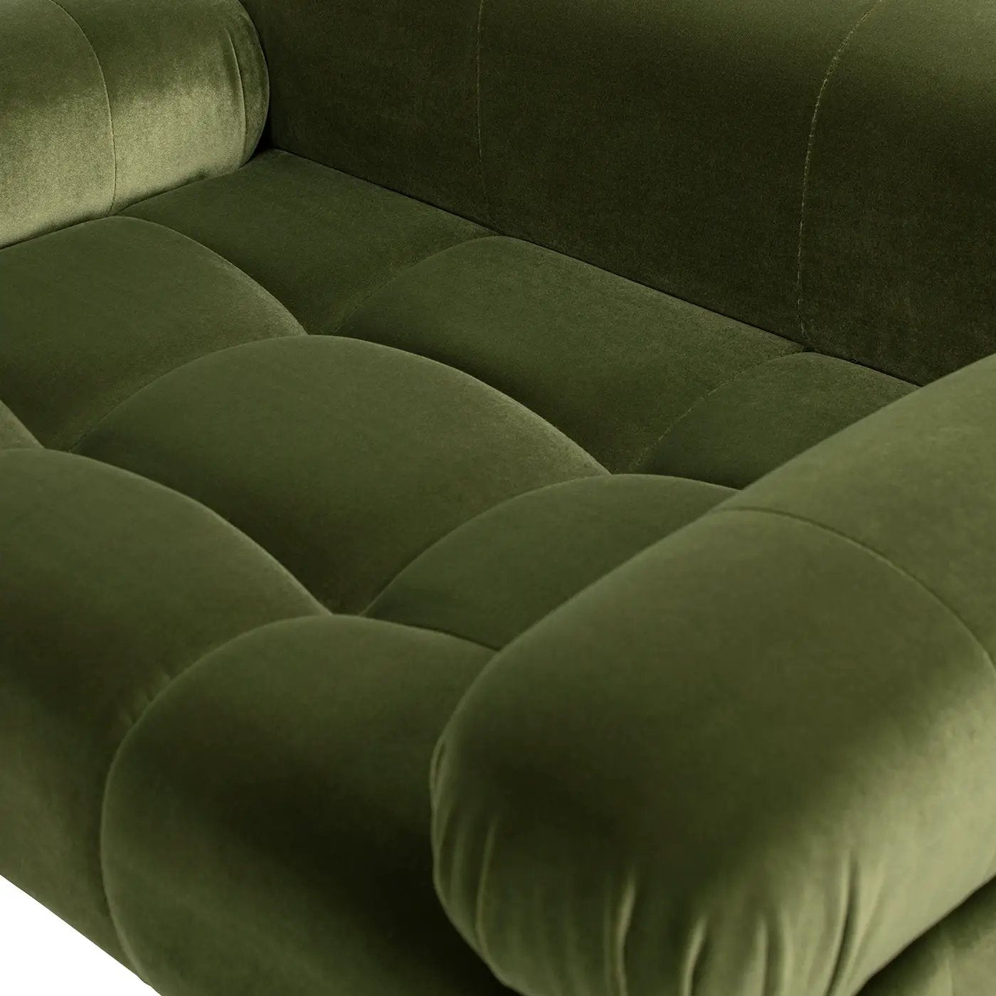 Marcel Upholstered Modern Small to Medium Pet Bed For Dogs and Cats Olive Green Velvet by HouseOfZazla