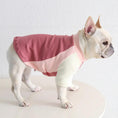 Carica l'immagine nel visualizzatore della galleria, Pug & Frenchie Color-Block Tank for dogs, pink and cream color blocks.
