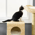 Carica l'immagine nel visualizzatore della galleria, Cattail Weave Cat Tree by Pear Daisy; natural rattan cat tower with woven baskets
