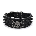 Charger l'image dans la visionneuse de la galerie, Skull Pet Collar Round Head Nail Dog Collar - from For Animals, With Love
