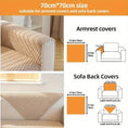 Load image into Gallery viewer, Plush Nordic Sofa Slipcover beige plush fabric for armrest and sofa back covers.
