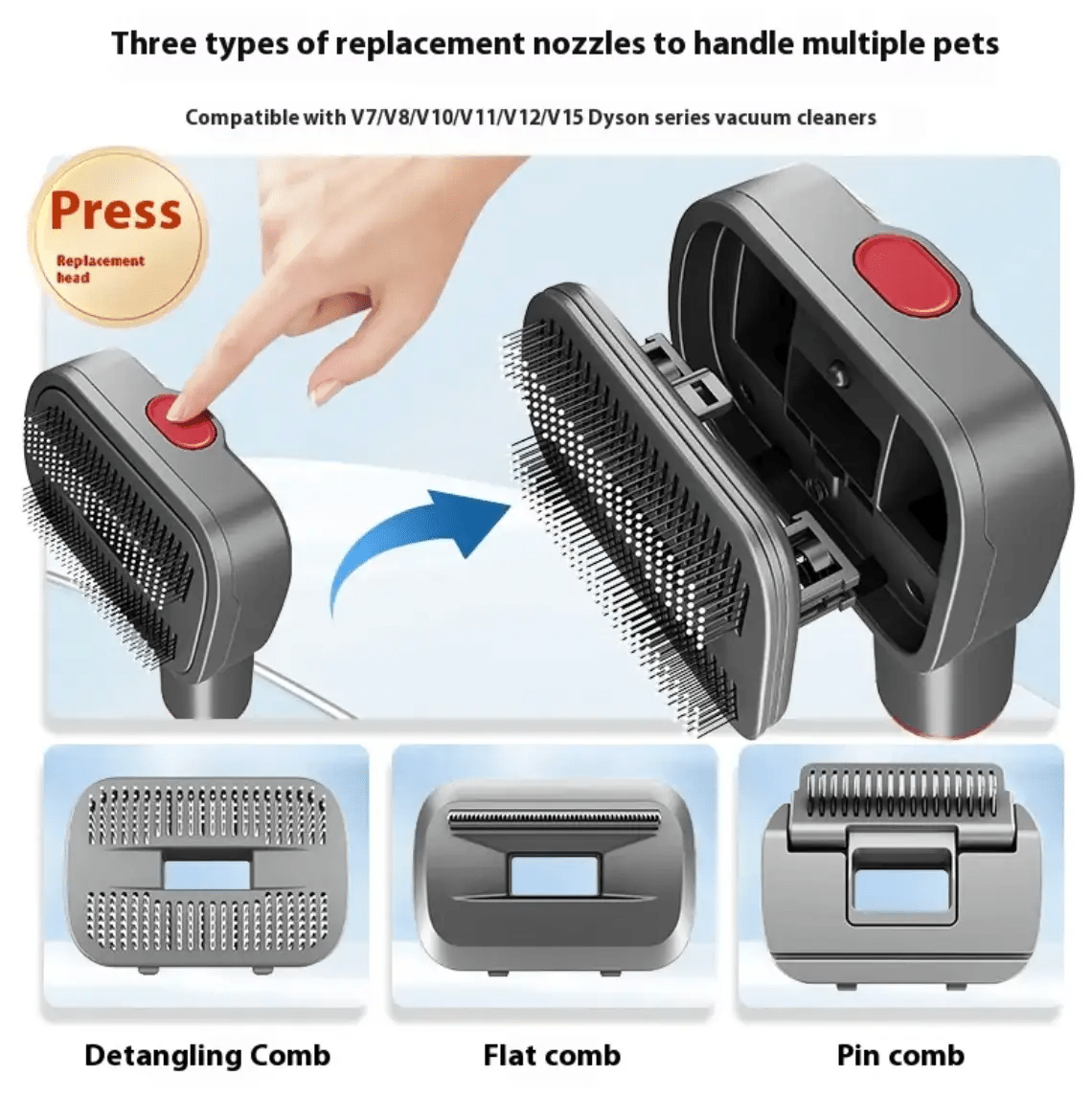 Premium Full Series Pet Shaver Comb With Integrated Hair Suction Head For Dogs And Cats by For Animals, With Love