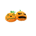 Bild in Galerie-Betrachter laden, Pair of orange plush pumpkin cat toys with ghost faces

