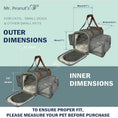 Load image into Gallery viewer, Mr. Peanut's Gold Series Big Apple Double Expandable Pet Carrier, gray fabric with brown handles, air travel approved (2 shown)

