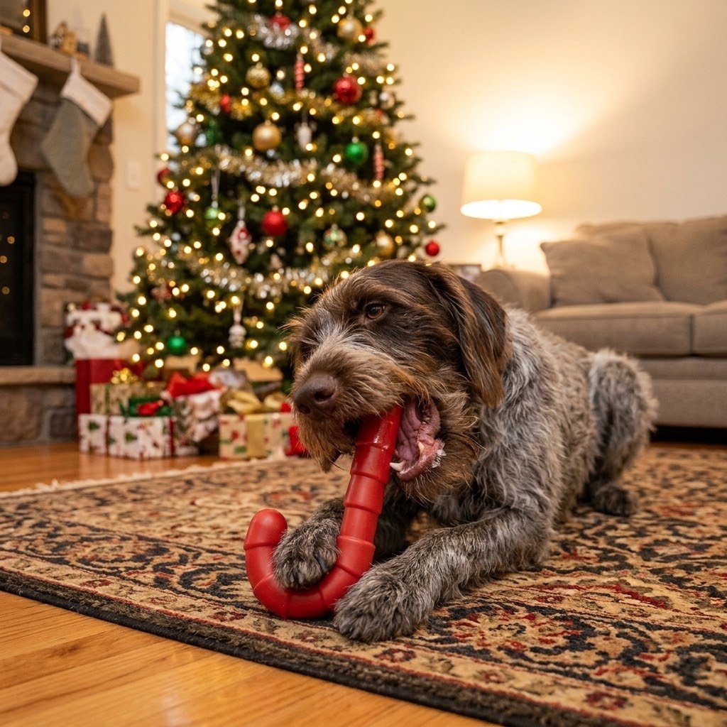 SodaPup Candy Cane red nylon dog chew toy, view 2
