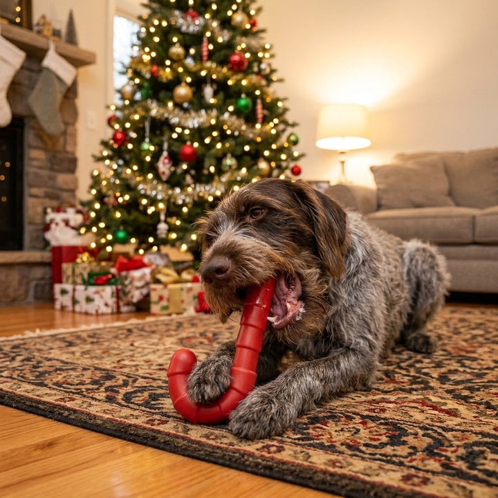 SodaPup Candy Cane red nylon dog chew toy, view 2