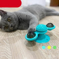 Load image into Gallery viewer, STEVVEX Interactive LED Windmill Cat Toy With Catnip Suction Base by Stevvex

