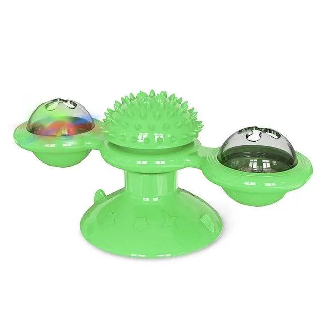 STEVVEX Interactive LED Windmill Cat Toy With Catnip Suction Base by Stevvex