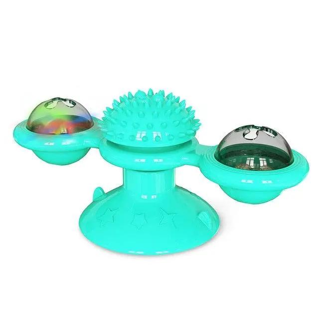 STEVVEX Interactive LED Windmill Cat Toy With Catnip Suction Base by Stevvex