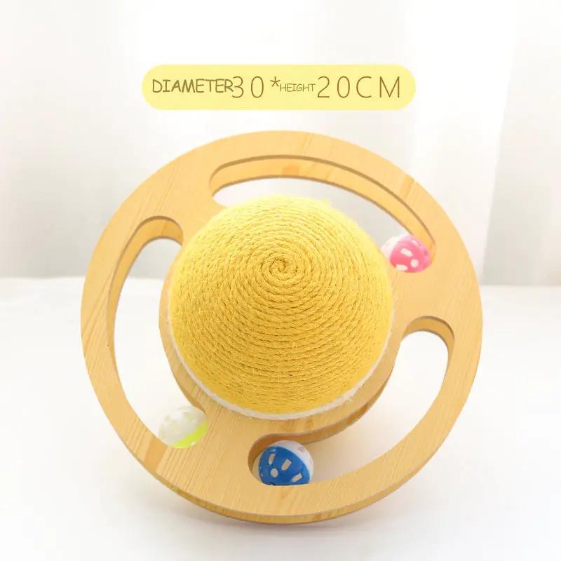 Premium Sisal Cat Scratcher Ball Interactive Hanging Toy For Home by Pet Zen
