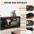 Load image into Gallery viewer, Modern Spacious Cat House Black + Brown by HouseOfZazla
