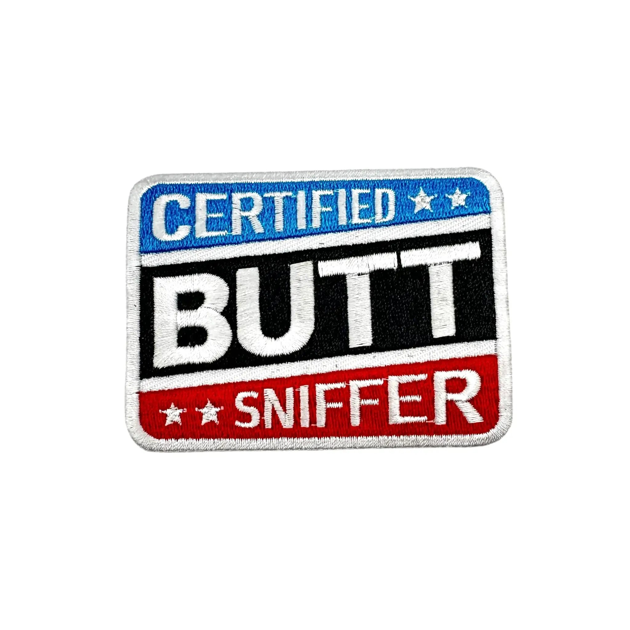 Certified Butt Sniffer Morale Patch 3x2.25 Embroidered Hook Backing by kiloninerpets