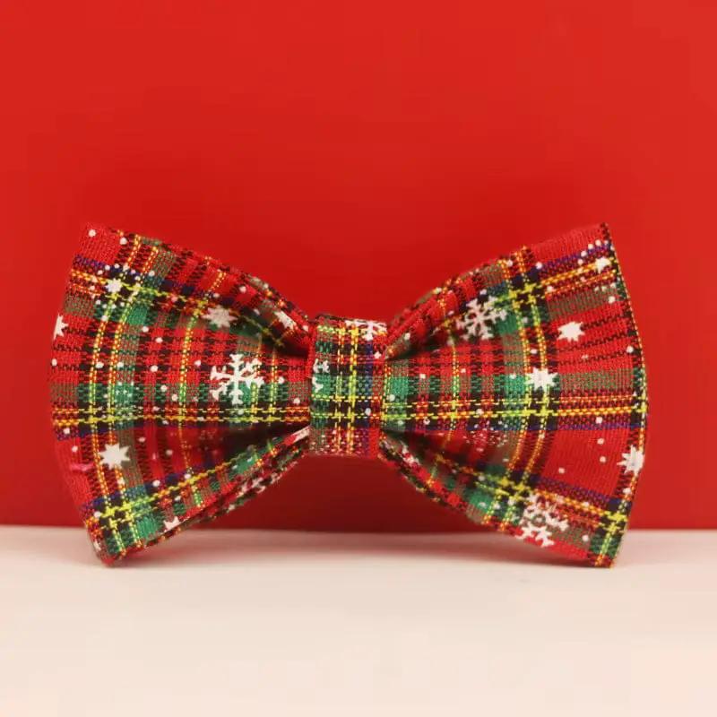 Festive Pets Christmas Plaid No Pull Dog Harness Set Collar Leash Personalized Engraved Buckle Tailored Fit by DDPaws